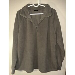 32 Degrees Heat Ladies' Quarter‎ Zip Fleece Pullover Olive Green Size XXL